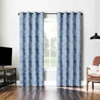 Sun Zero Blue Extreme Blackout Grommet Curtain Panel, 84"