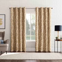 Sun Zero Denmark Gold Extreme Blackout Grommet Single Curtain Panel, 84"