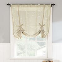 Destin White & Taupe Small Single Curtain Panel, 63"