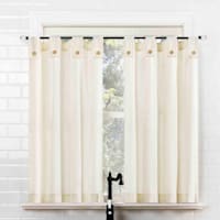 Mason Cream Small Tiered Curtain Panel, 54x36