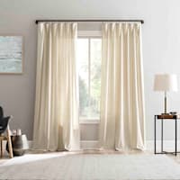 Lathan Taupe Sheer Ring Top Single Curtain Panel, 84"