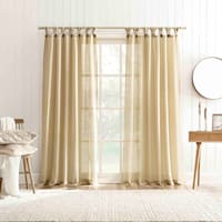 Harrison Gold Sheer Tab Loop Single Curtain Panel, 84"