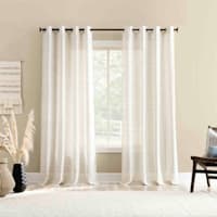 Nordic White Sheer Grommet Single Curtain Panel, 84"
