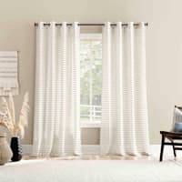 Nordic Mocha Sheer Grommet Single Curtain Panel, 84"