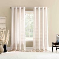 Nordic Blush Sheer Grommet Single Curtain Panel, 84"