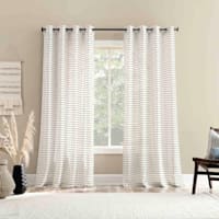 Nordic Black Sheer Grommet Single Curtain Panel, 84"