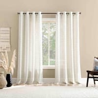 Nordic Sage Sheer Grommet Single Curtain Panel, 84"