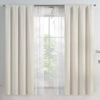 4-Pack Ivory Eclipse Letta Blackout Embroidered Sheer Curtain Panel Set, 63"