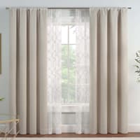 4-Pack Linen Eclipse Kensett Blackout Embroidered Curtain Panel Set, 84"