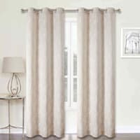 2-Pack Aziel Beige Light Filtering Grommet Curtain Panel Set, 84"