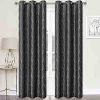 2-Pack Cillian Black Light Filtering Grommet Curtain Panel Set, 84"