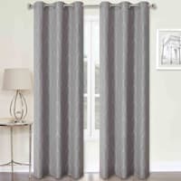 2-Pack Cillian Grey Light Filtering Grommet Curtain Panel Set, 84"