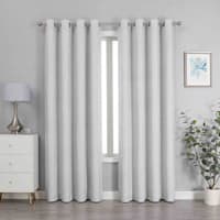 Sun Shield Burke Grey Blackout Grommet Single Curtain Panel, 84"