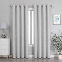 Sun Shield Burke Brown Blackout Grommet Single Curtain Panel, 95"