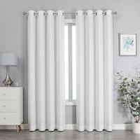 Sun Shield White Blackout Grommet Curtain Panel, 84"