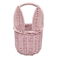 Woven Bunny Ears Easter Basket, Pink