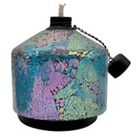 Blue Mosaic Tabletop Torch, 6"