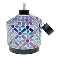 Blue Mosaic Tabletop Torch, 6"