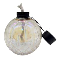 Clear Iridescent Glass Tabletop Torch, 5"