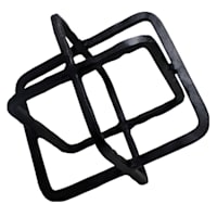 Found & Fable Gold Cube Deco Sculpture, 7"