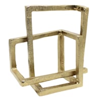 Crosby St. Gold Rectangle Deco Sculpture, 8"
