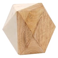 Wood & Marble Geometric Figurine, 6x5