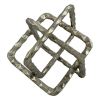 Found & Fable Silver Hammered Square Figurine, 5.2"