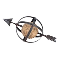 Honeybloom Black Metal Arrow Globe, 12"