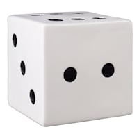 White Wood Dice, 4"