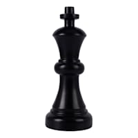 Black Resin King Chess Piece, 10"