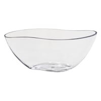 Curved Clear Glass Vase, 3.9"