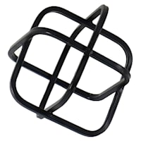 Black Metal Square Hollow Cube, 5.3"