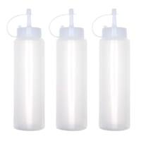 Set of 3 Plastic Sauce Bottles