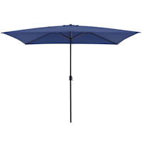 Navy Blue Crank Rectangle Patio Umbrella, 6.5x10ft