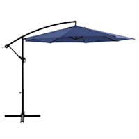 Navy Blue Offset Round Patio Umbrella, 10'