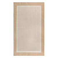 (E514) Fifer Tan Border Outdoor Accent Rug, 2x4