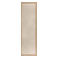 (E514) Fifer Tan Border Outdoor Runner, 2x7