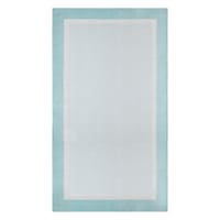 (E516) Fifer Aqua Border Outdoor Accent Rug, 2x4