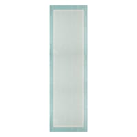 (E516) Fifer Aqua Border Outdoor Runner, 2x7