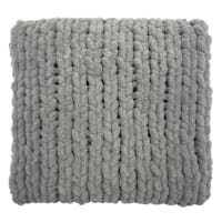 Honeybloom Dark Grey Chunky Knit Throw Blanket, 50x60