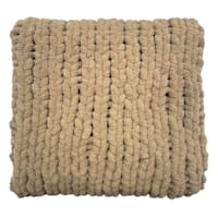 Honeybloom Tan Chunky Knit Throw Blanket, 50x60