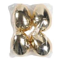 Set Of 4 Plastic Gold Eggs