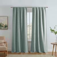Eastwood Aqua Thermal Weave Room Darkening Curtain Panel, 84"