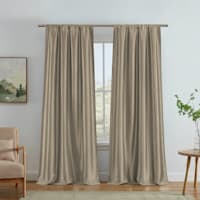 Jordana Taupe Thermal Weave Room Darkening Curtain Panel, 84"