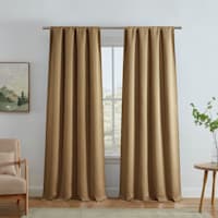 Faye Jojoba Thermal Weave Room Darkening Curtain Panel, 84"