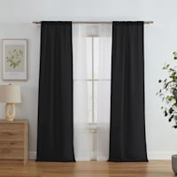 4-Pack Ryder & Kelso Black Light Filtering Curtain Panel Set, 84"