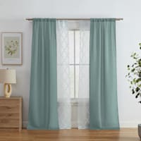 4-Pack Ryder & Oakfield Aqua Light Filtering Curtain Panel Set, 84"