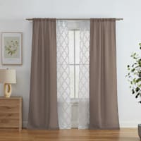4-Pack Ryder & Oakfield Taupe Light Filtering Curtain Panel Set, 84"