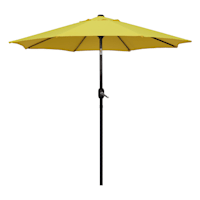 Yellow Crank & Tilt Round Patio Umbrella, 7.5'