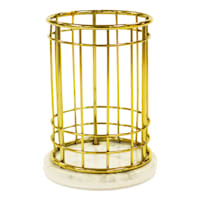 Marlon Harvest Gold Wire Ceramic Pencil Cup Holder